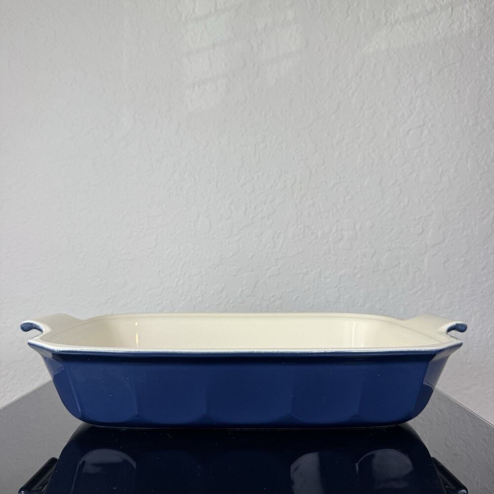 Emile Henry France Dark Blue 15” Baker, Casserole Dish Made for Williams-Sonoma - Picture 8 of 16
